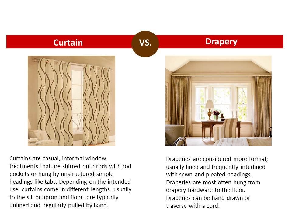 difference between curtains and drapes