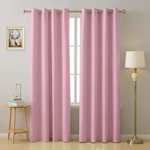 Pink Silk curtains