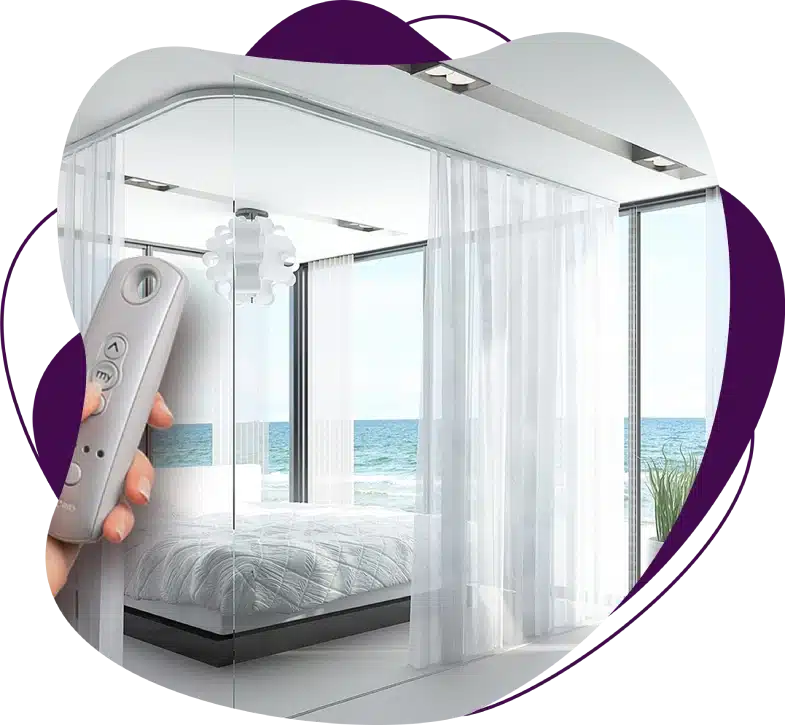Modern Motorized Curtains In Dubai
