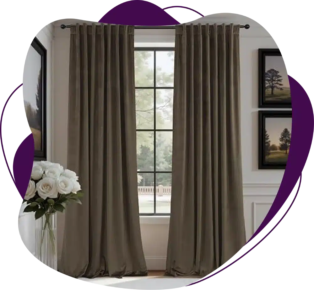 Crushed velvet curtains Dubai