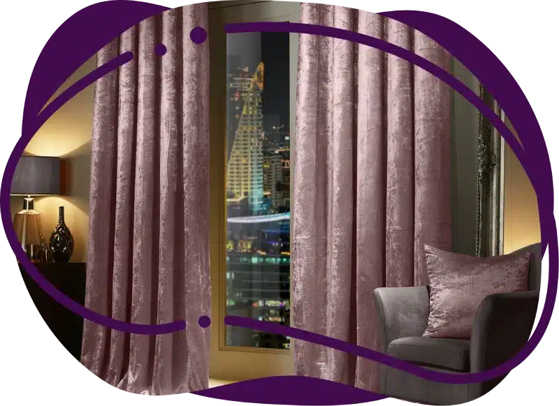 Custom velvet drapes UAE