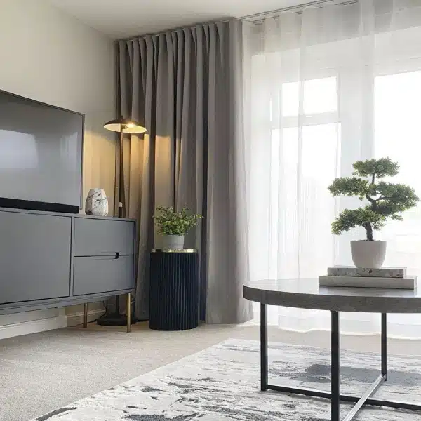 Wave curtains for large windows Dubai