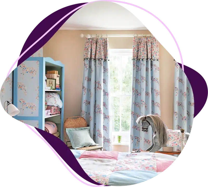 colorful kids' drapes Dubai