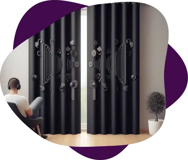 Noise-blocking window curtains Dubai