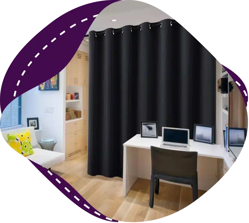 Office noise reduction curtains Dubai