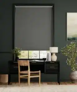 Chromium Thermal Blackout Slate Roller Blind