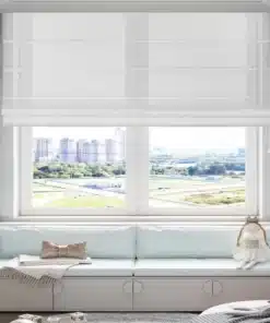 Electric Cavendish Warm Stone White Double Blinds
