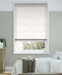 Electric Pure Linen Double Roman Blind