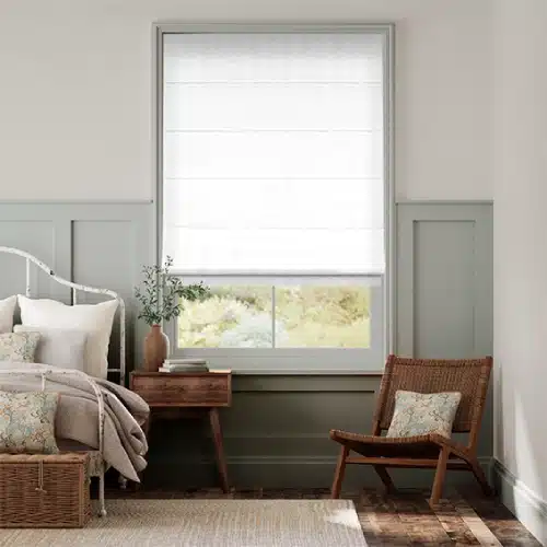 Felicity-True White-Roman-Blind