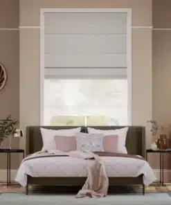 Grey Wash Cloud White Double Roman Blind