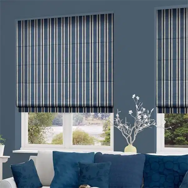 Quintessence Linen Ascott Teal Blinds