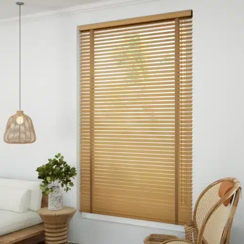 Golden Oak Wooden Venetian Blindss scaled