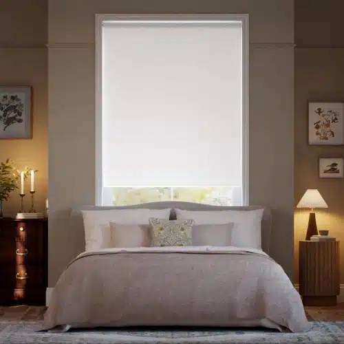 Tamlin Blackout-Faux-Suede-Chalk Roller Blind