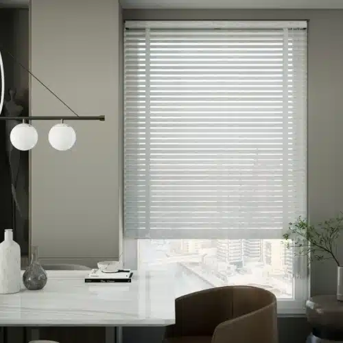 White Biowood Wooden Venetian Blinds scaled