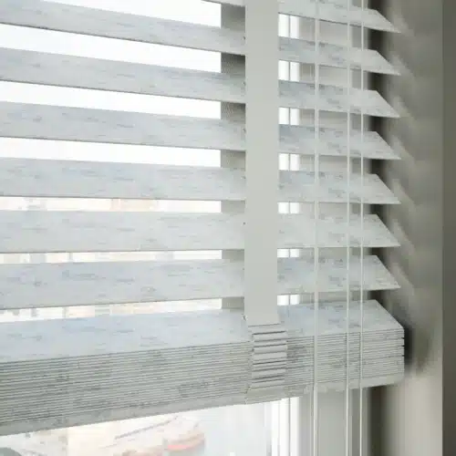 White Biowood Wooden Venetian scaled