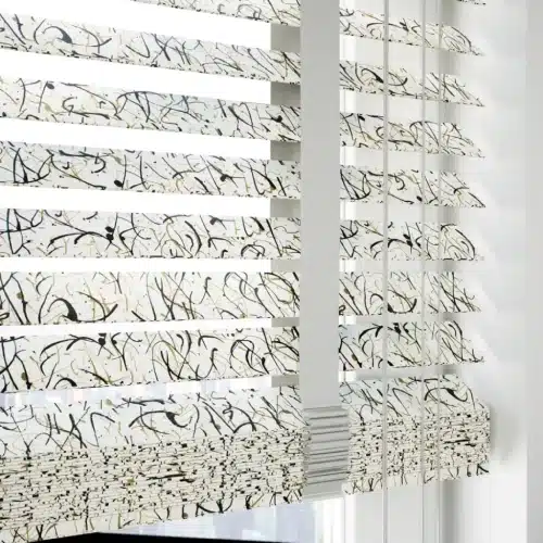 White Wooden Venetians Blinds scaled