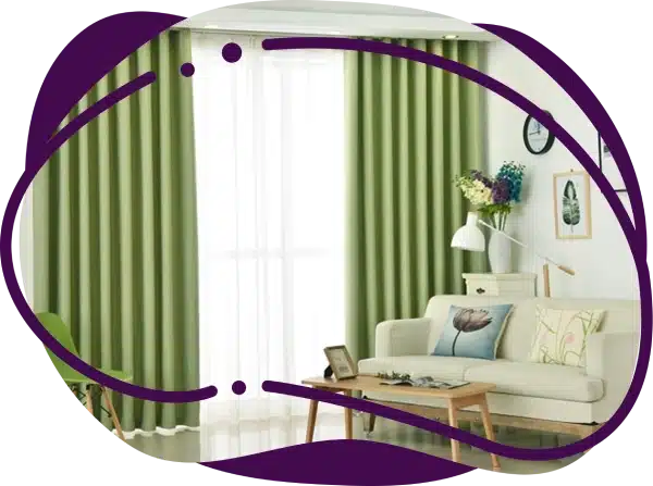 Emerald green curtains Dubai