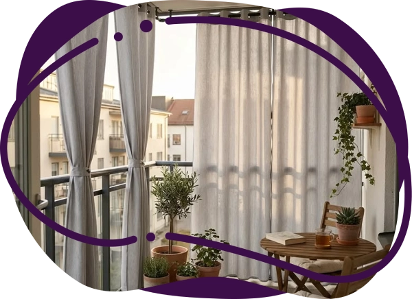 Balcony Curtains in Dubai