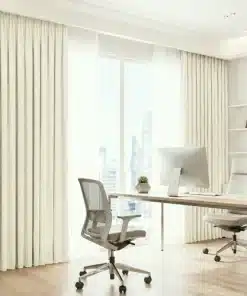Beige Sleek Office Curtain