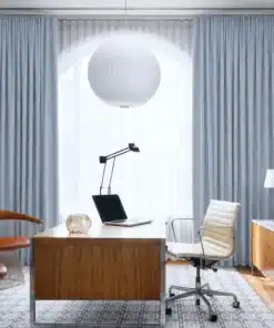 Blue Airy Office Curtain