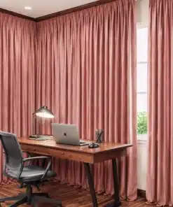 Delicate Pink Office Curtain