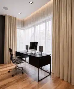 Firm Sandy Weave Office Curtains