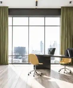Stately Olive Office Curtain